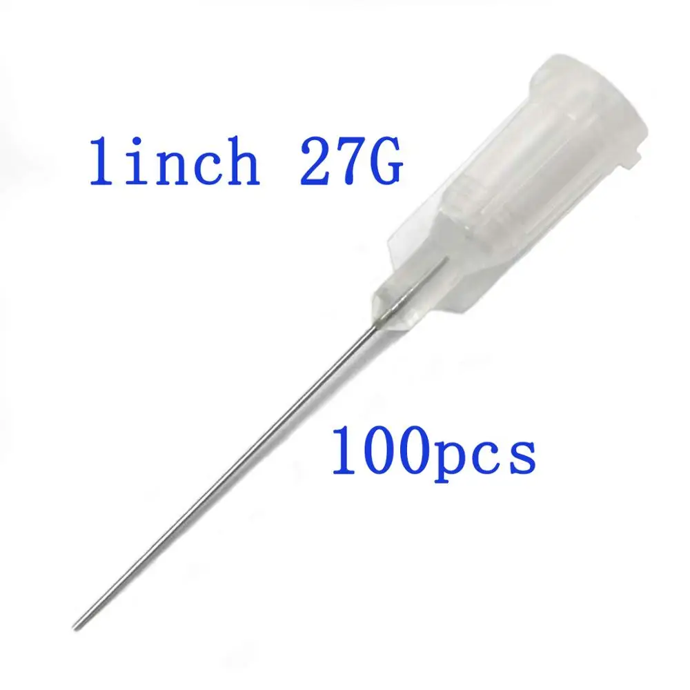 

Syringe Needle 27Ga Dispensing Needles 27Gauge x 1Inch Length with Luer Lock Blunt Tip,For Industrial Mixing Many Liquid, 100pcs