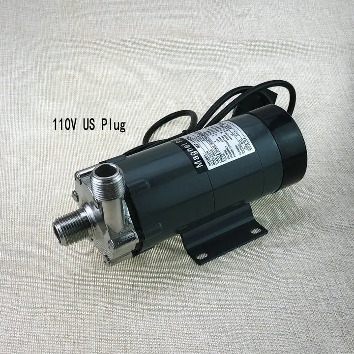 

304 stainless head brewing Magnetic Pump 15R ,HomeBrew pump with 110V US Plug,Food Grade Resisting 140C beer Magnetic Drive Pump