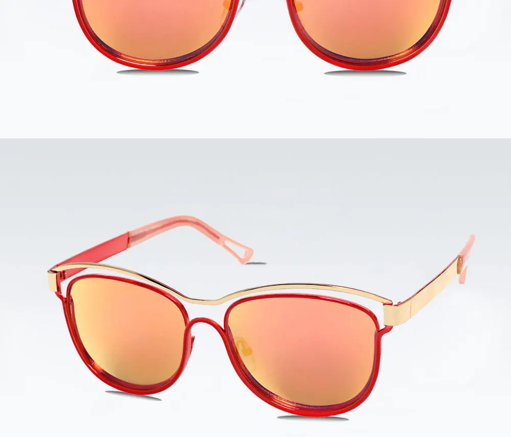 VEGA Eyeglasses Novelty Ladies Mirrored Sunglasses for Women UV400 Fashion Mirr ( (7)