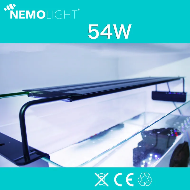 

110-240V Nemolight intelligent program control LED 54W aquarium water grass coral sea light for 90-120CM fish tank