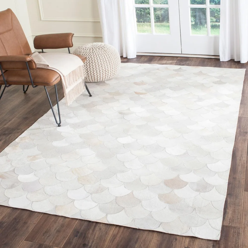 

Natural Patchwork Ivory Cowhide Rug