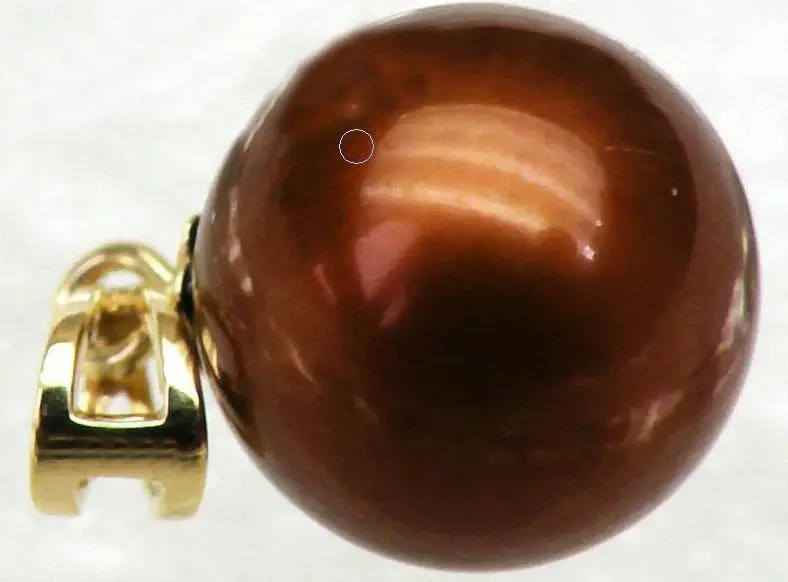 

Beautiful 12 mm Round Chocolate Coffee Shell Pearl necklace Pendant