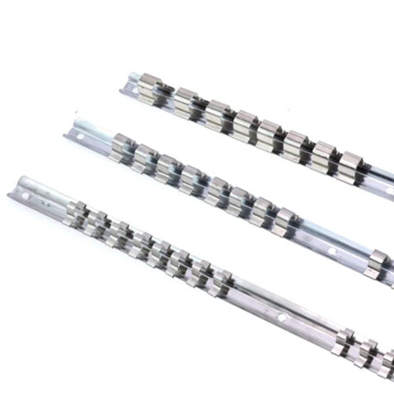 

3pcs/Set 1/4" 3/8" 1/2" 16 Socket Rack Storage Divider Rail Tray Holder Stand To