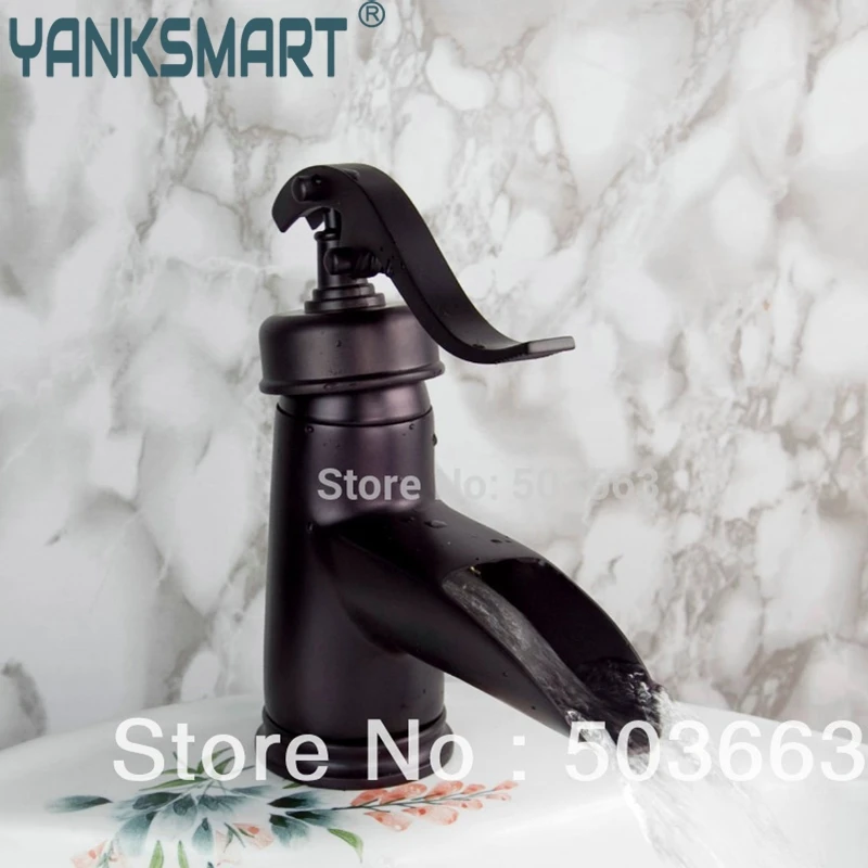 

Modern Oil Rubbed Black Bronze Bathroom Ceramic Basin Deck Mounted Sink Single Hole Vanity Mixer Tap Faucet MF-043