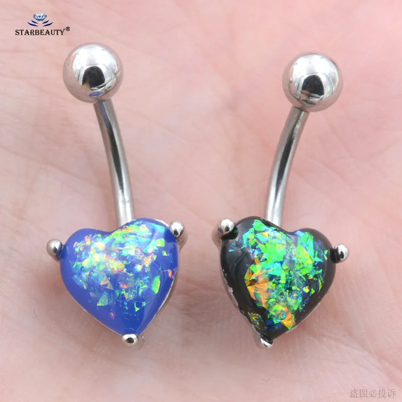 1 шт. сексуальные белые кольца для пирсинга живота в форме сердца Nombril Opal кольца для пупка пирсинг пупка танцевальная серьга для пирсинга ювелирные изделия
