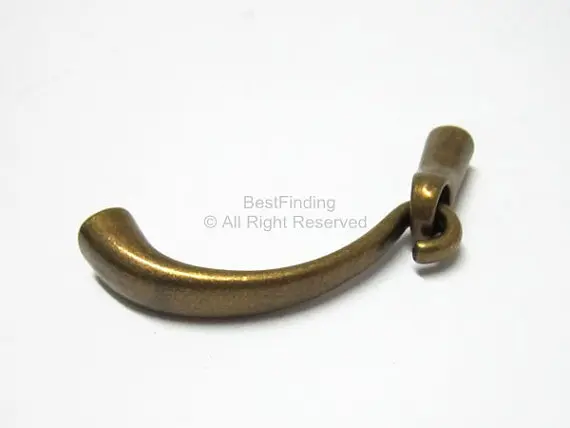 

Half cuff hook clasp Antique bronze Round Leather hook clasps