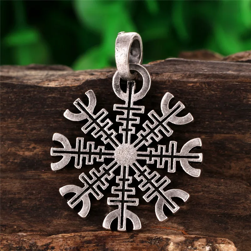 Norse Viking Aegishjalmur компас ювелирные изделия нордическая Руна амулеты и талисманы
