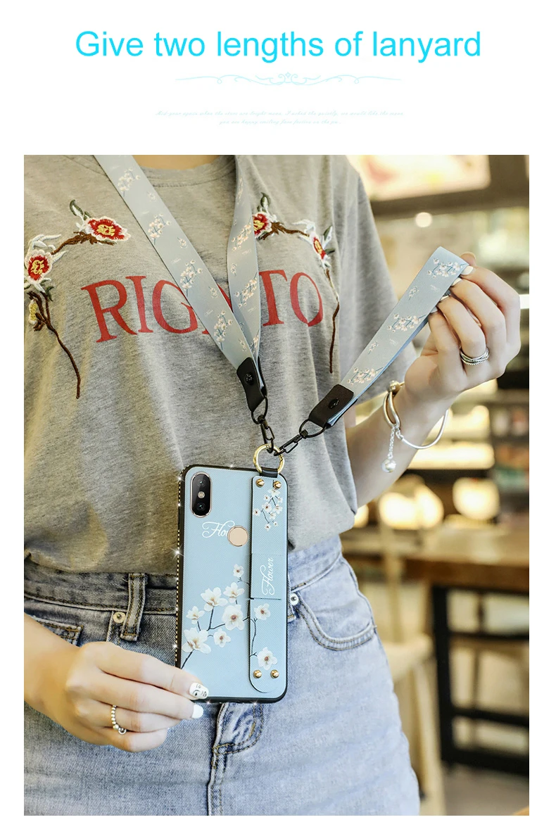 Flower For Xiaomi redmi note 7 Case note4X 5 plus 6 pro Glitter Diamond Luxury Brand Jewelled Cover Capa For xiaomi redmi 6a