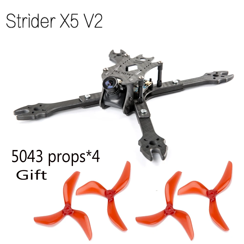 

iFlight Strider X5 V2 230mm Stretch X Carbon Fiber Quadcopter Frame w/ 5.5mm Detachable Arm for 5045 Propeller FPV Racing Drone