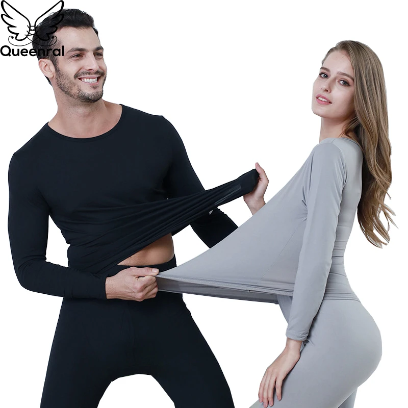 Queenral Long Johns For Male Female Warm Thermal Underwear Thermal Clothing Men Woman Winter Plus Size L - XXXL Thermal Suit