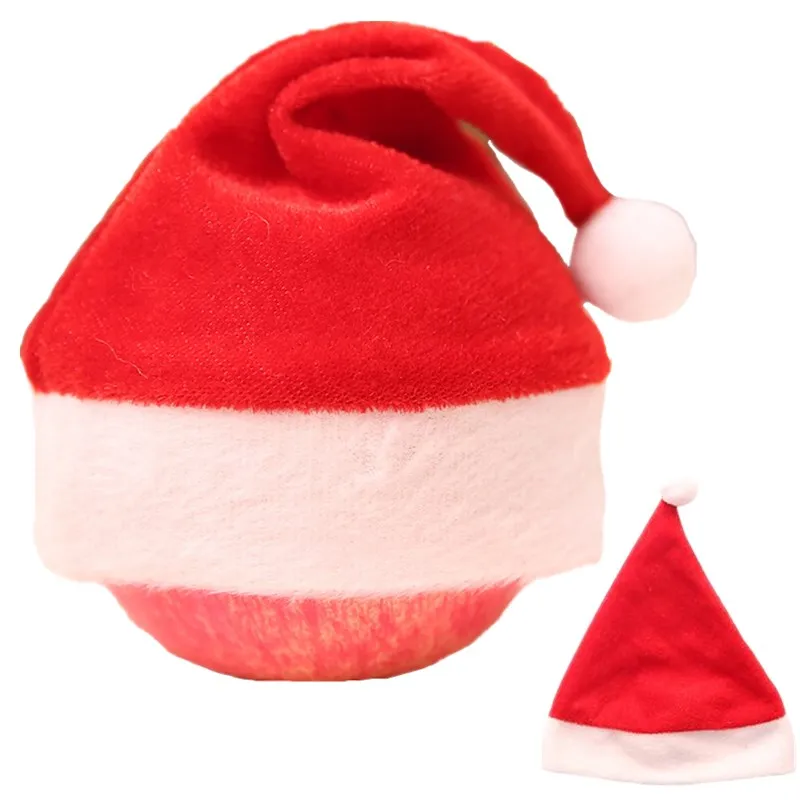 Decoration Christmas Hats On cup Santa Gift glass hat Red Decorative Party Supplier Xmas Fashion 40% off | Дом и сад