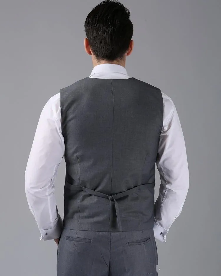 New Arrival Groom Vests Gray Groomsmens/Best Man Vest Custom Made Size and Color Four Buttons Wedding/Prom/Dinner Waistcoat