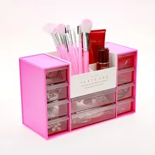 Drawers Acrylic Make-up Organizer Lipstick Nail Polish Clear Plastic Beauty Storage Field For Cosmetics