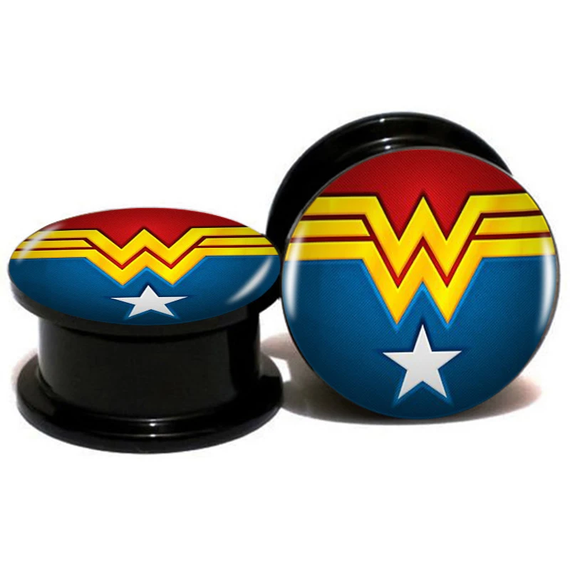 Faux Ear Plugs Wholesale 20pcs Wonder Women Ear Gauge Plugs And Tunnels