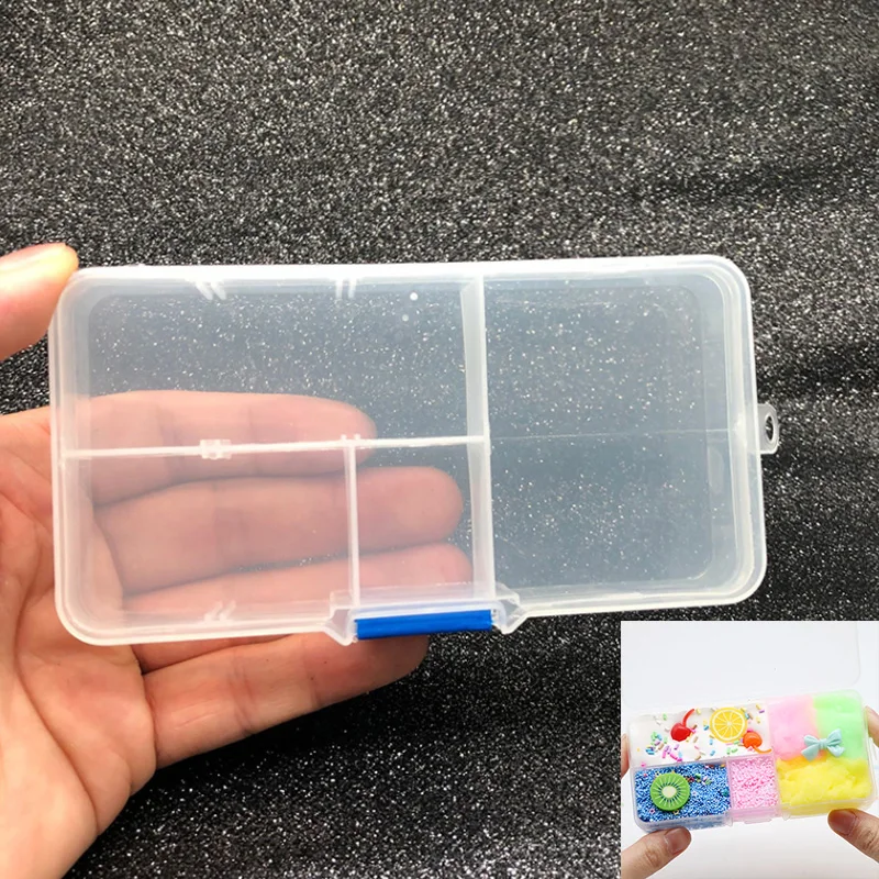 

Boxi 120/250ml Mini Organizer Box For Clay Slime Transparent Plastic Storage Box for Small Component Jewelry Tool Box