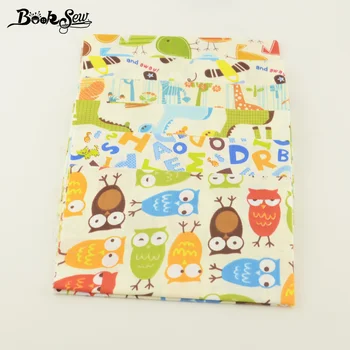 

Booksew 6PCS/Lot Lovely Cartoon Design Cotton Fabric Home Textile Tela Tissue For Quilting Bed Sheet Patchwork Baby Dolls Crafts