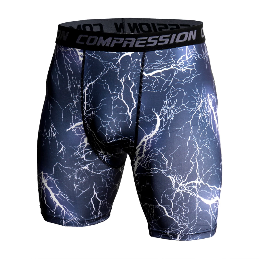 

Joggers Compression Shorts Men Flash Lightning 3D Print Workout Short Pants Man Bodybuilding Sweatpants Tights Gyms Male Shorts