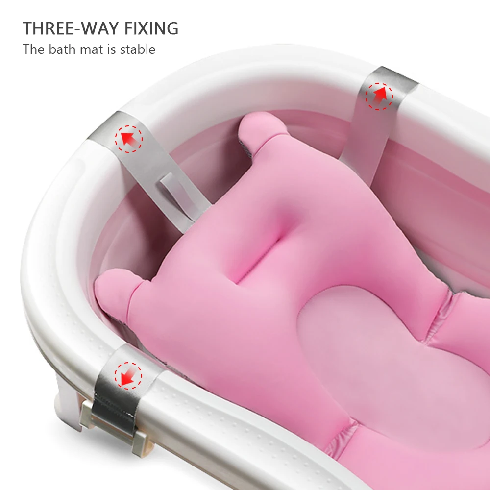 Портативное сиденье для новорожденного, складная детская Ванна для ванной, коврик для ванной, Нескользящая подушка, коврик