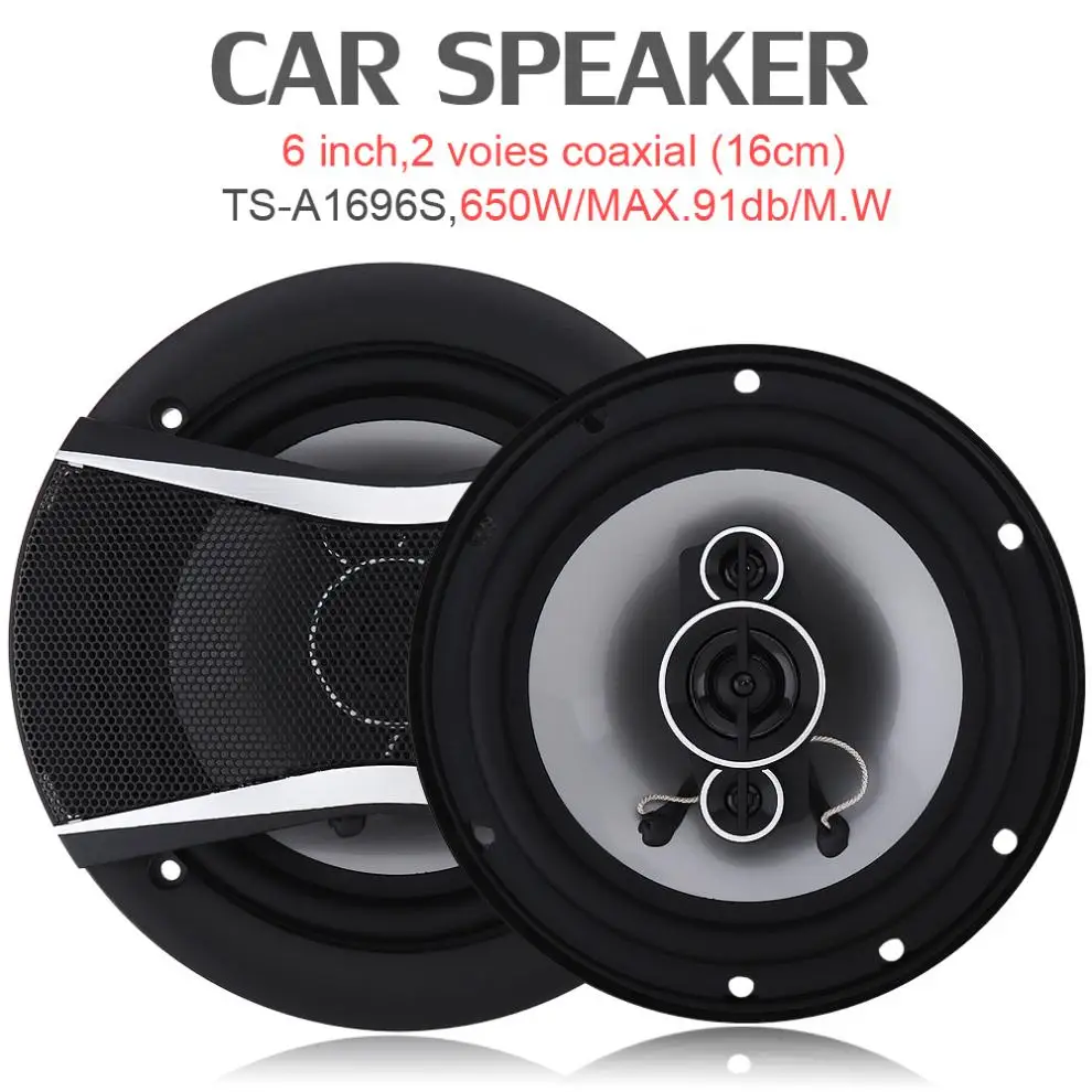 2pcs 6 Inch 650W Auto Car HiFi Coaxial Speaker Vehicle Door Auto Audio
