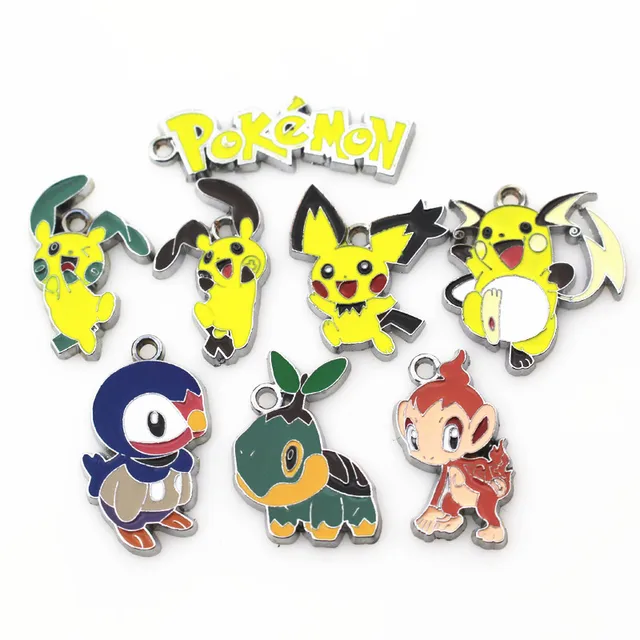 Mix 100pcs/lot Pocket Monster Pokemon Dangle Charms For Bracelet