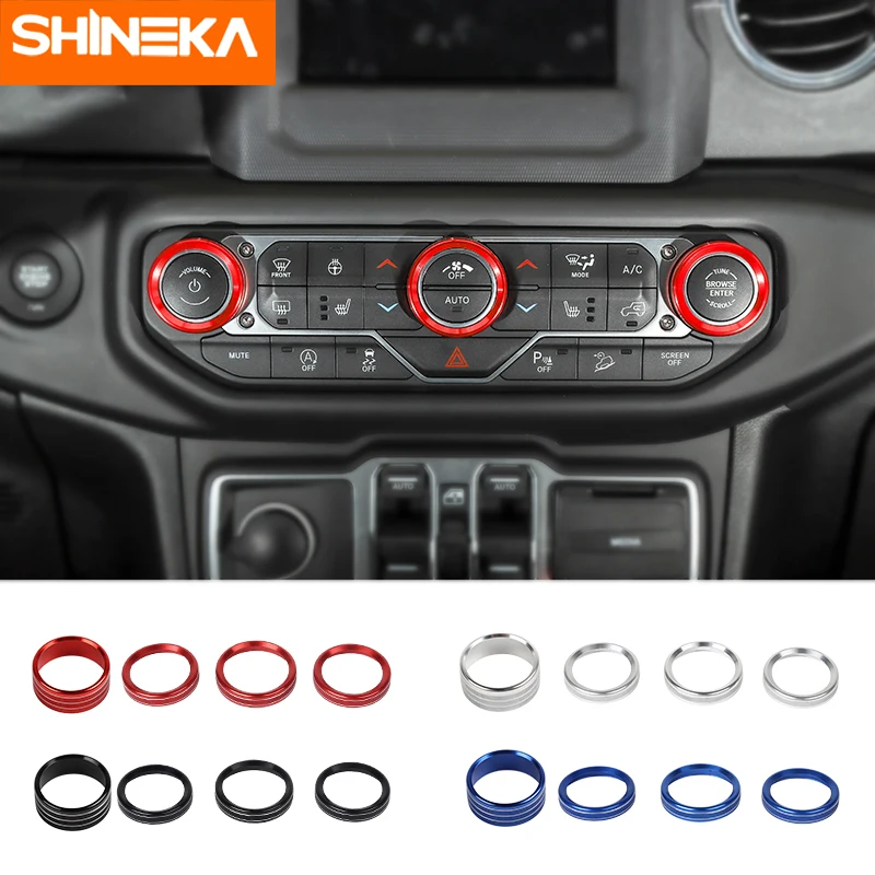 SHINEKA Automotive Interior Stickers for Jeep Wrangler JL 2018