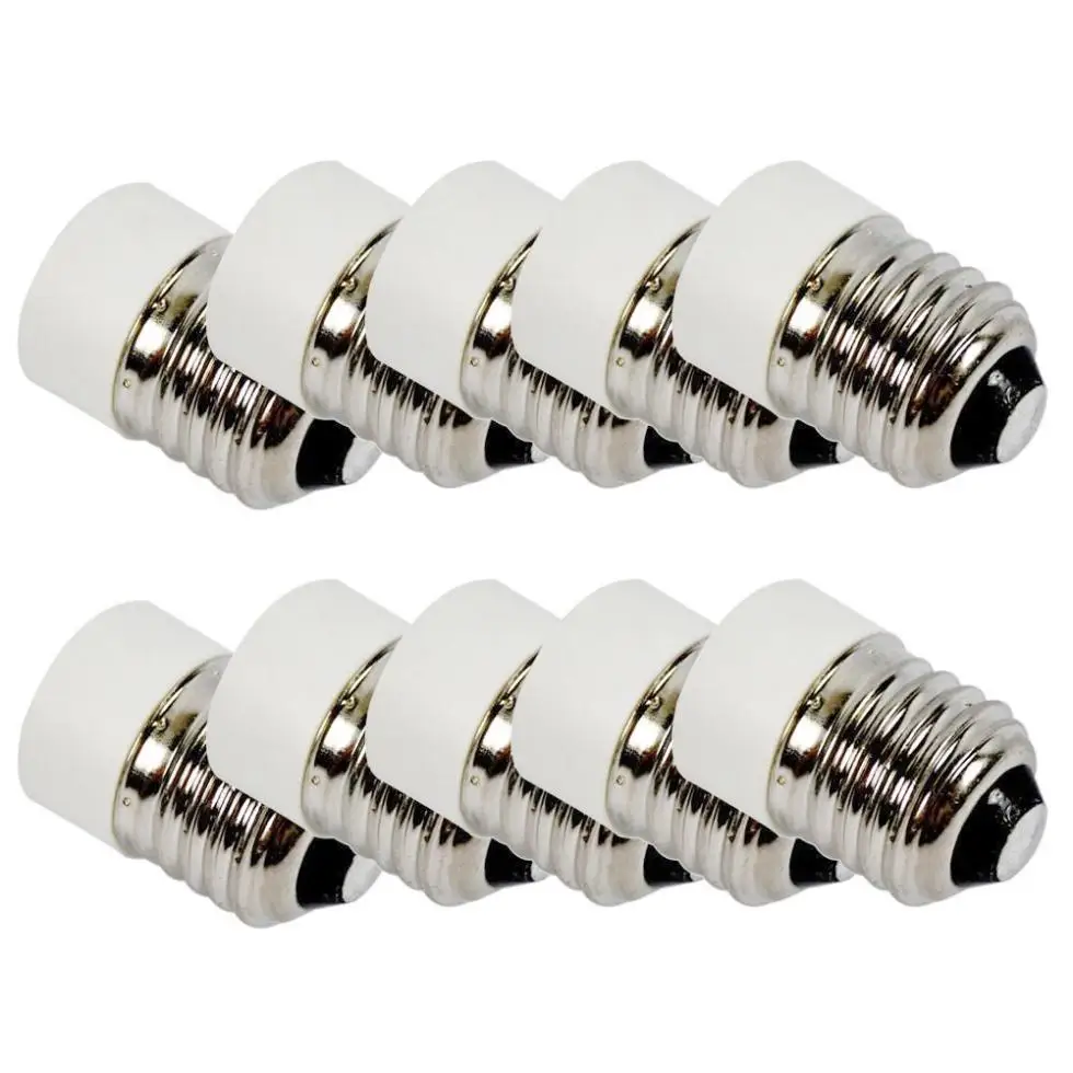 

DSHA New Hot 10 E27 Male Plug to E14 Female Socket Base LED Light Lamp Bulb Adapter Converter