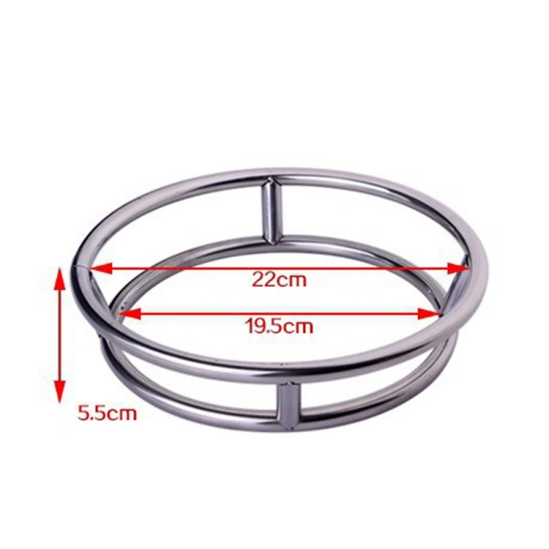 Из нержавеющей стали, для вок кольцо Wok шкаф толстые двухслойные анти-скальдинг термос Pad кухонные кольца горшок стеллаж для хранения - Цвет: S