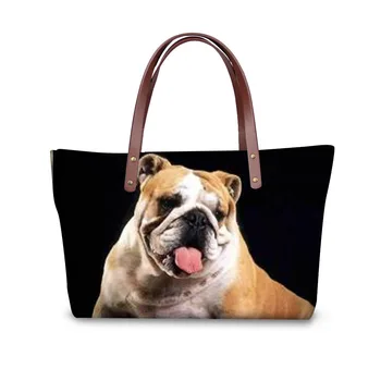 

FORUDESGISNS Cute 3D Bulldog Large Cross-body Bags For Women Fashion Woman Shoulder Handbags Bolsas Feminina Lady Messenger Tote