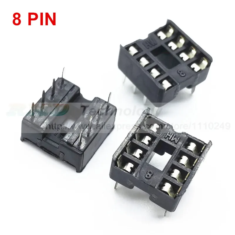 8pin ic seat 8pin ic socket chip base ic sockets slot 50pcs/lot free shipping