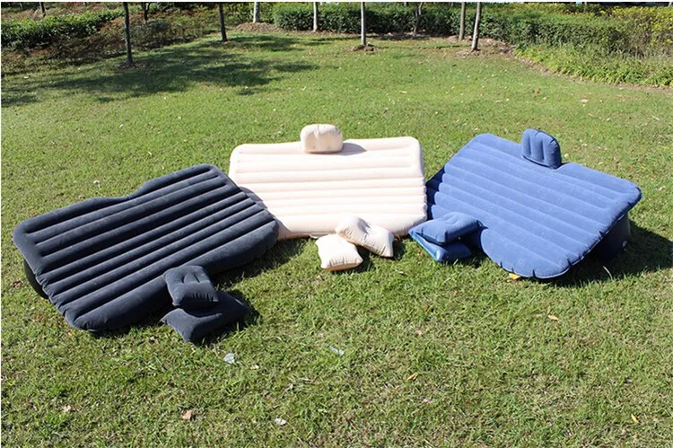 Черный) универсальный надувной матрас для внедорожника, надувная автомобильная кровать для заднего сиденья, подушка из флокированного материала