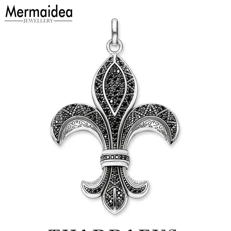 

Pendant Bourbon lily Fleur de lis 2019 Brand New Fashion Jewelry Style Necklace Accessories Gift For Woman Rebel Men