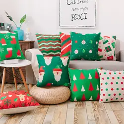 Рождественская креативная серия мультяшная Подушка, хлопковый льняной диван, подушка, Автомобильная подушка, Офисная поясная подушка