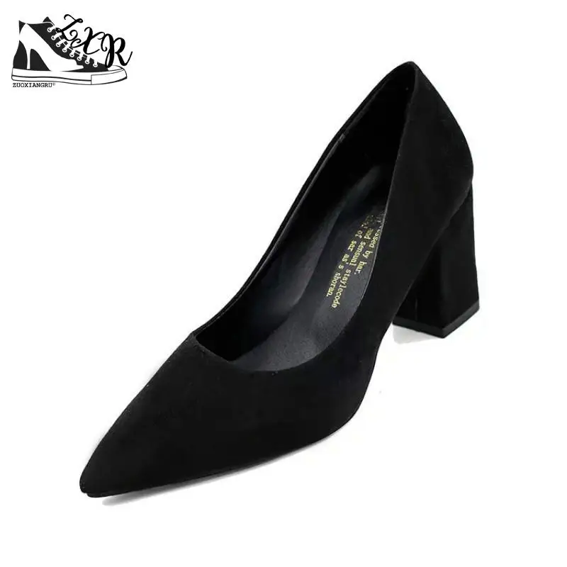 

High Heels Shoes Women Pumps Patent Leather Spring Single Woman Dress Shoes Spring Thick Heels Pointed Toe Leopard Female Pumps