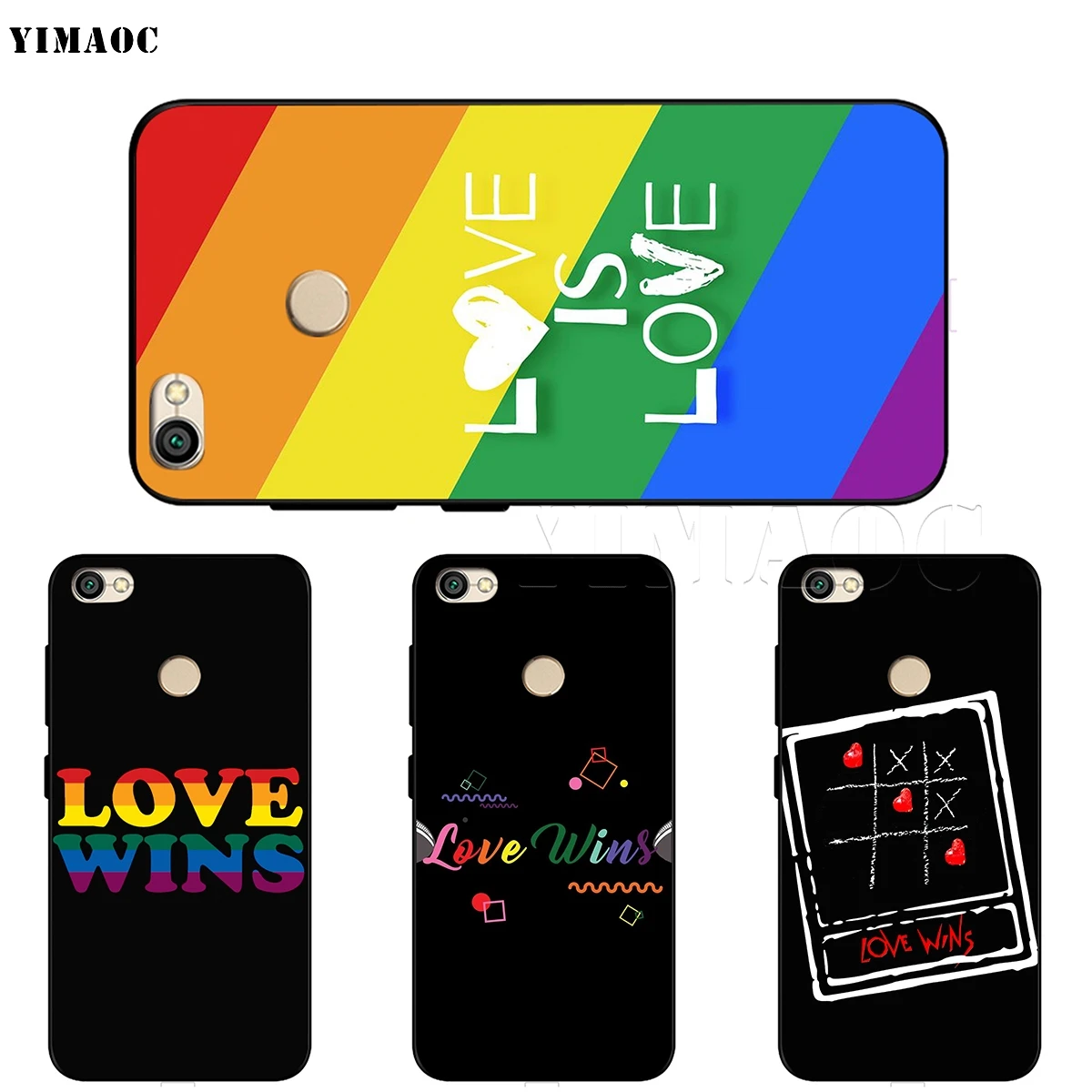 Силиконовый чехол YIMAOC LGBT Love Wins для Xiaomi Redmi Note 4 4x 4a 5 5a 6 8 Pro Prime Plus|Бамперы| |