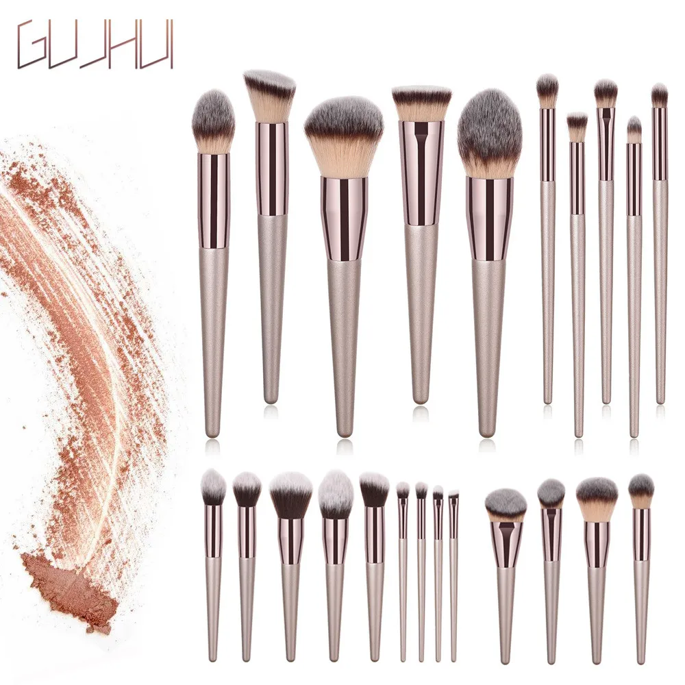 

7 Pcs Elegant Rose Gold Makeup Brush Set Foundation Shadow High Gloss Eye Shadow Lip Gloss Tool High Quality Soft Bristles#L20