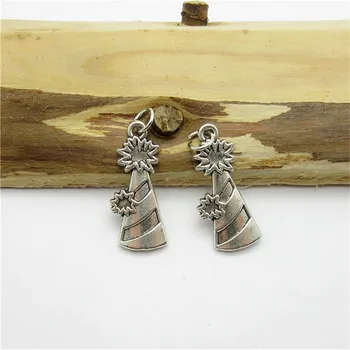

80PCS (23*10mm ) Antique Silver Fireworks Charm alloy pendant fit European Bracelets Necklace DIY Metal Jewelry Making