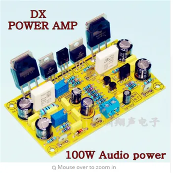 

DX AMP 100W 4R mono audio amplifier board ON NJW0281 NJW0302 + TIP41 / TIP42 + ON 2N5401 Differential input stage amp bord