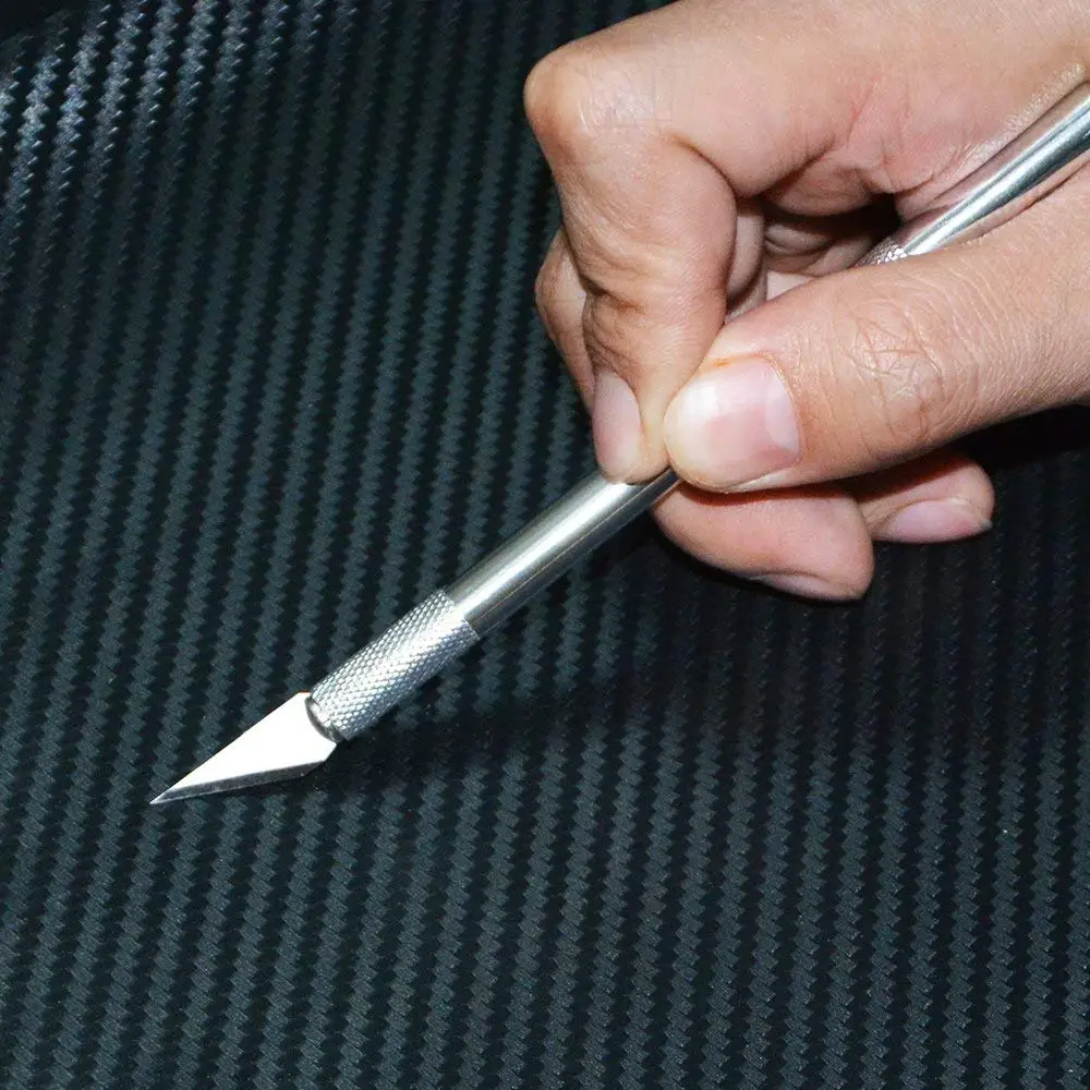 EHDIS 2pcs Metal Steel Handle Scalpel Knife With 10pcs Spare Razor Blades DIY Art Knife Vinyl Film Car Wrap Paper Cutting Tool
