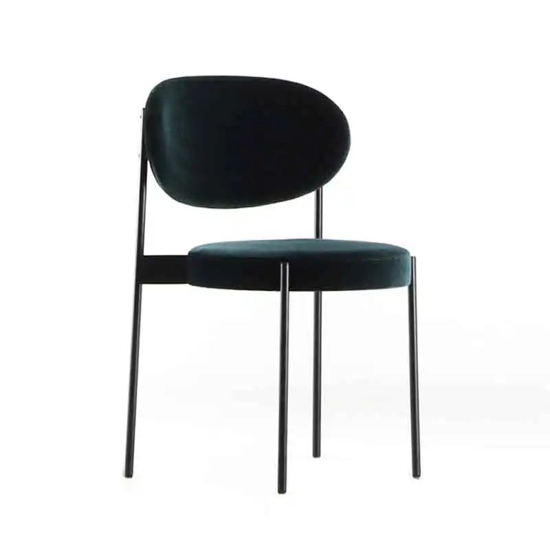 20%Nordic Iron Dining Chair Simple Modern Chair Home Cafe Hotel Fabric Designer Chair Leisure Stool