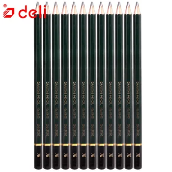 

Deli Best Quality 12Pcs 7B Set Drawing Sketching Pencil Soft Safe Non-toxic Standard Pencils Professional Office School Pencils