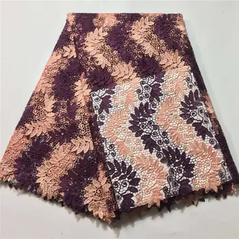 

African Guipure Cord Lace Fabric Multi Color Nigerian Guipure Lace Material for Party Dress Making-LO30