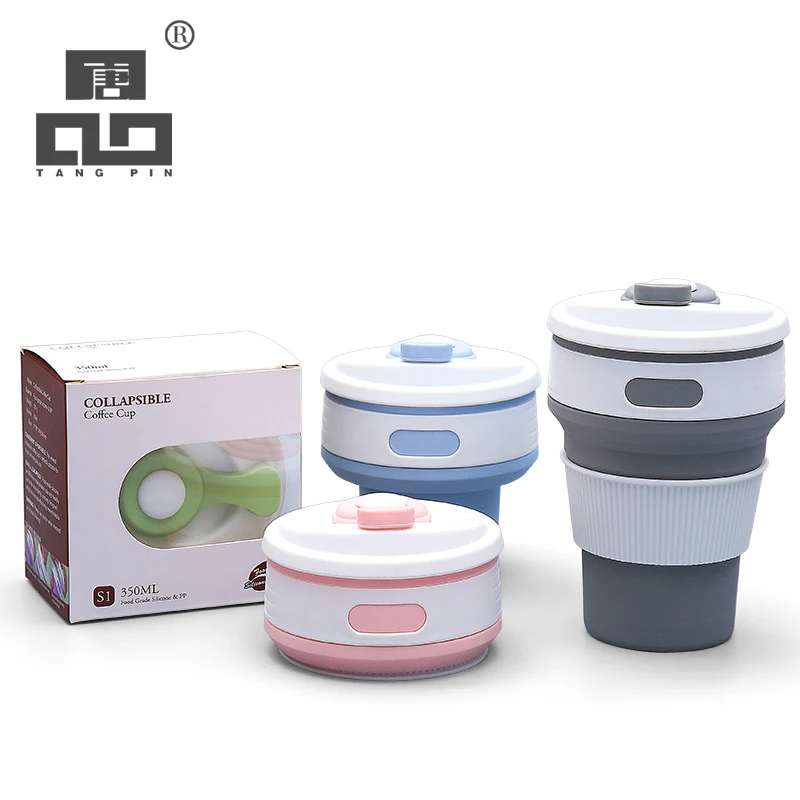 

TANGPIN silicone coffee travel mugs folding cup for tea coffee cup 350ml