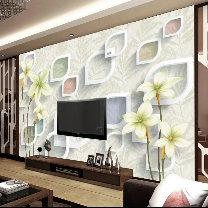 

Modern Simple modern film background wall 3D wall paper sofa living room mural TV wallpaper seamless 5d stereo 8D wall cloth