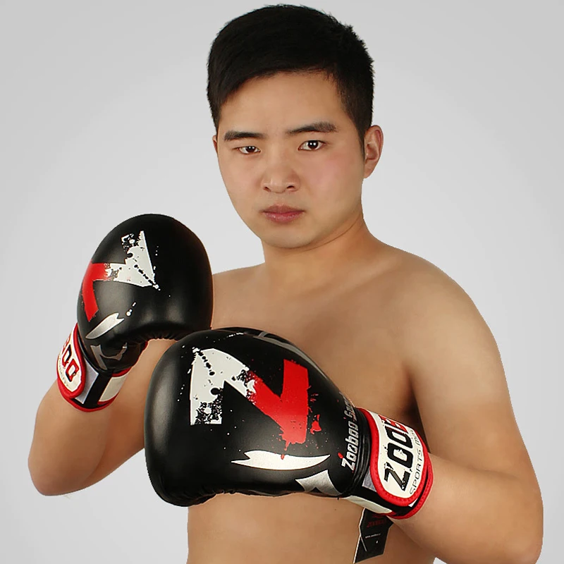 Боксерские перчатки ZOOBOO MMA Muay Thai боксерские Sanda Kungfu Wushu для мужчин и женщин