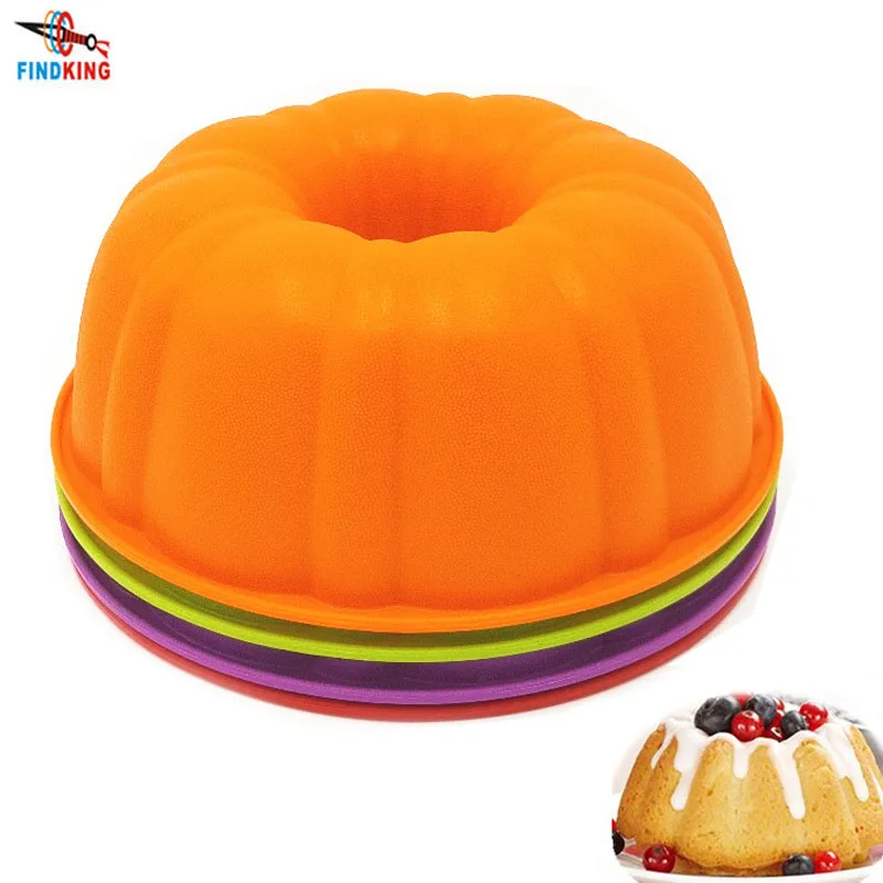 

FINDKING 25*9CM 200g Pumpkin Shape Silicone Cake Mold,is The Best For Baking and Pastry