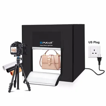 

PULUZ 80cm lightbox Folding Portable 80W 5500LM White Light Photo Lighting Studio Shooting Tent Box Kit with 3 Colors Backdrops