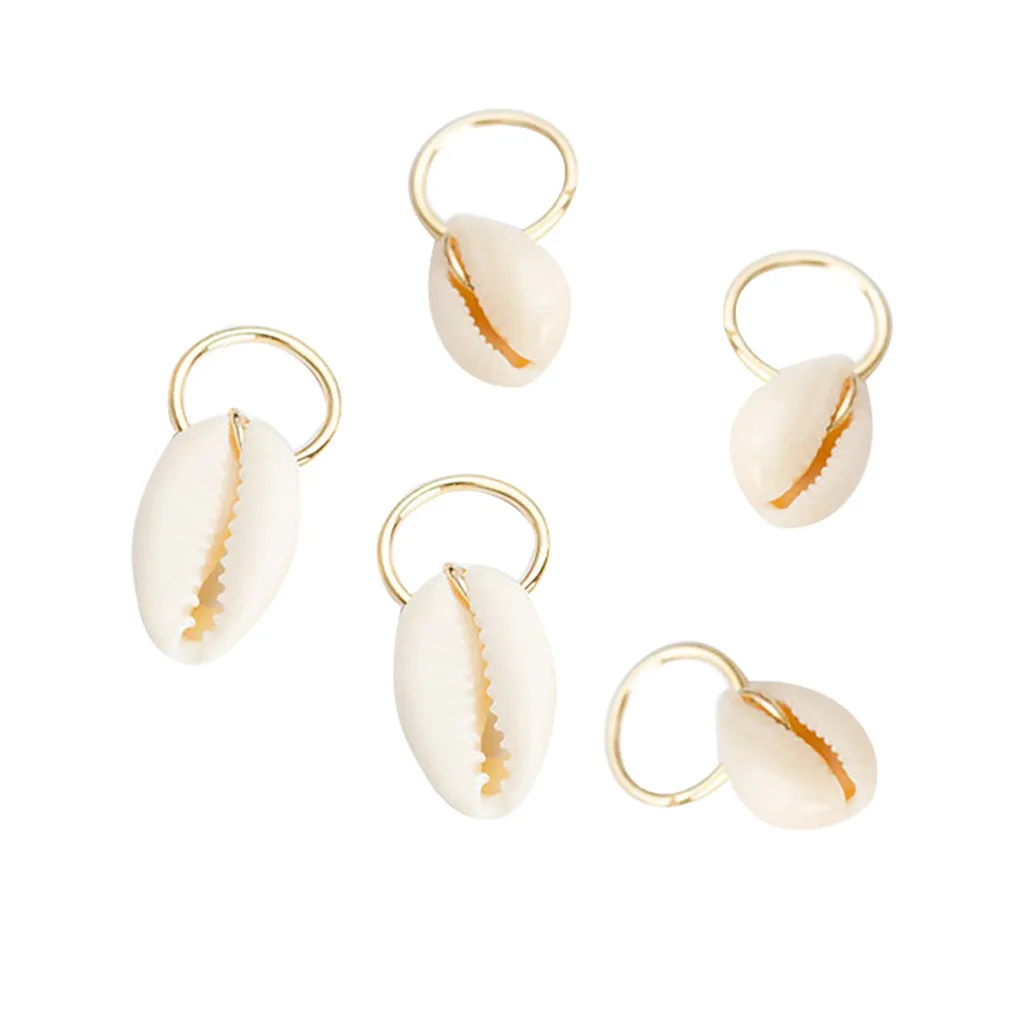 

Women's fashion trend Version Multicolor Personality Braided The Gap Shell Shell Hairpin Hip Hop Jewelry Gift 5PCS Y612