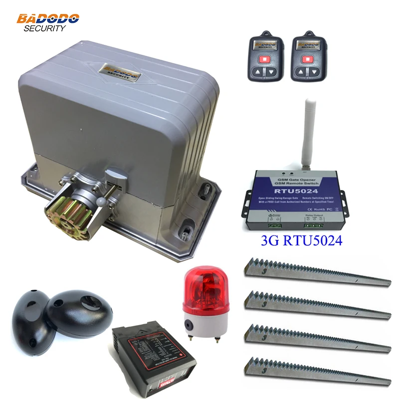 

automatic gate motor 1800KG sliding gate door opener Kits with IR sensor 3G GSM door opener loop detector for home security