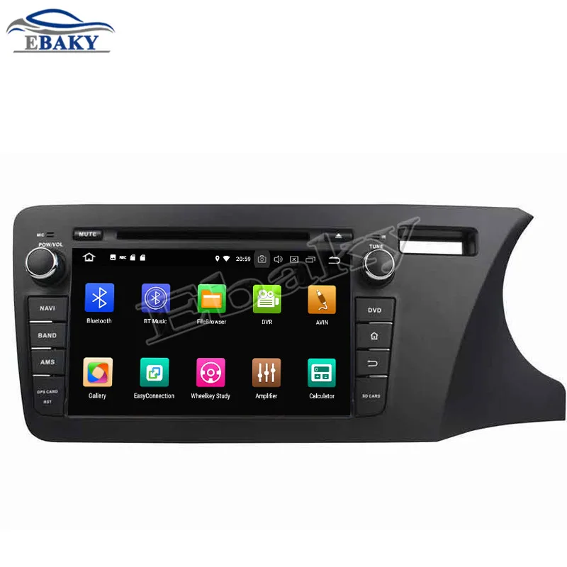 Best NaviTopia 8inch 4GB RAM 64GB ROM Octa Core Android 9.0 Car DVD Player For Honda CITY 2014 Right/GPS/WIFI 1