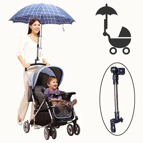 Baby Pram Bicycle Stroller Chair Umbrella Bar Holder Mount Stand Stroller Accessories Kid Outdoor Clamp Parasol Clip umbrella holder
